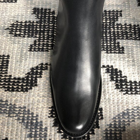 Duo Boots Classic Over The Knee Leather Boots with Back Zipper Black Size 40 - Picture 5 of 8